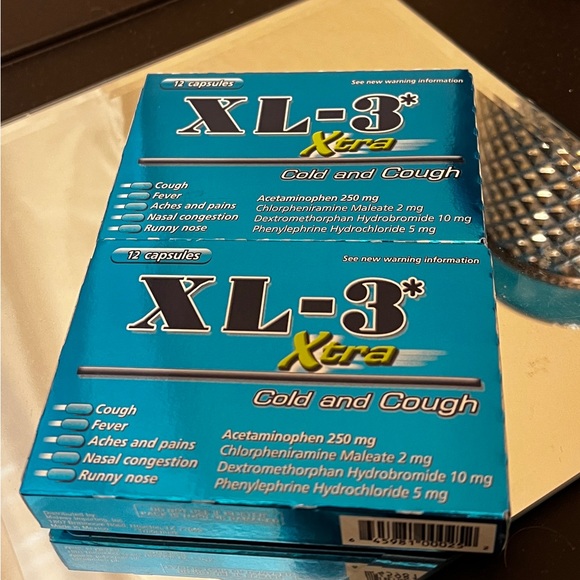 XL3 Other Xl 3 Xtra Cold Cough 24 Caps For Nasal Congestion Fever Aches Runny Nose Poshmark